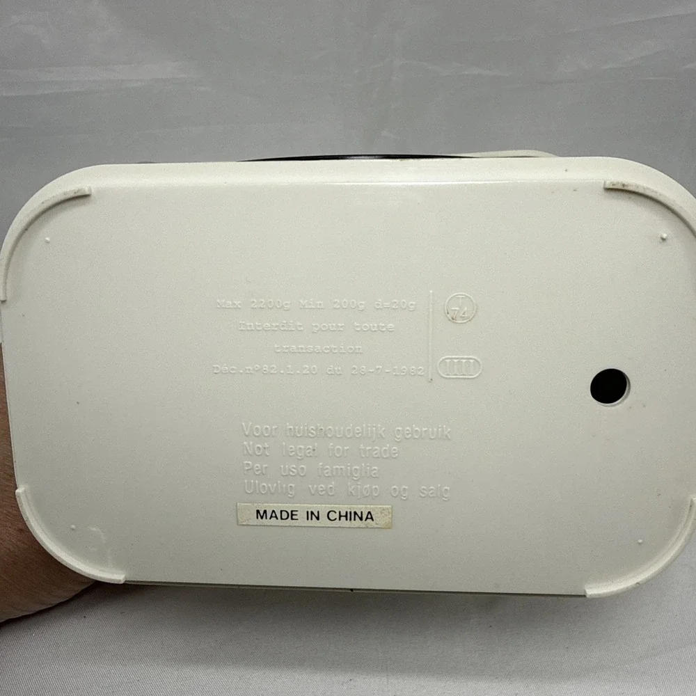 VTG Terraillon 5‎ lb White Plastic Counter Top Scale with Tray Made in France